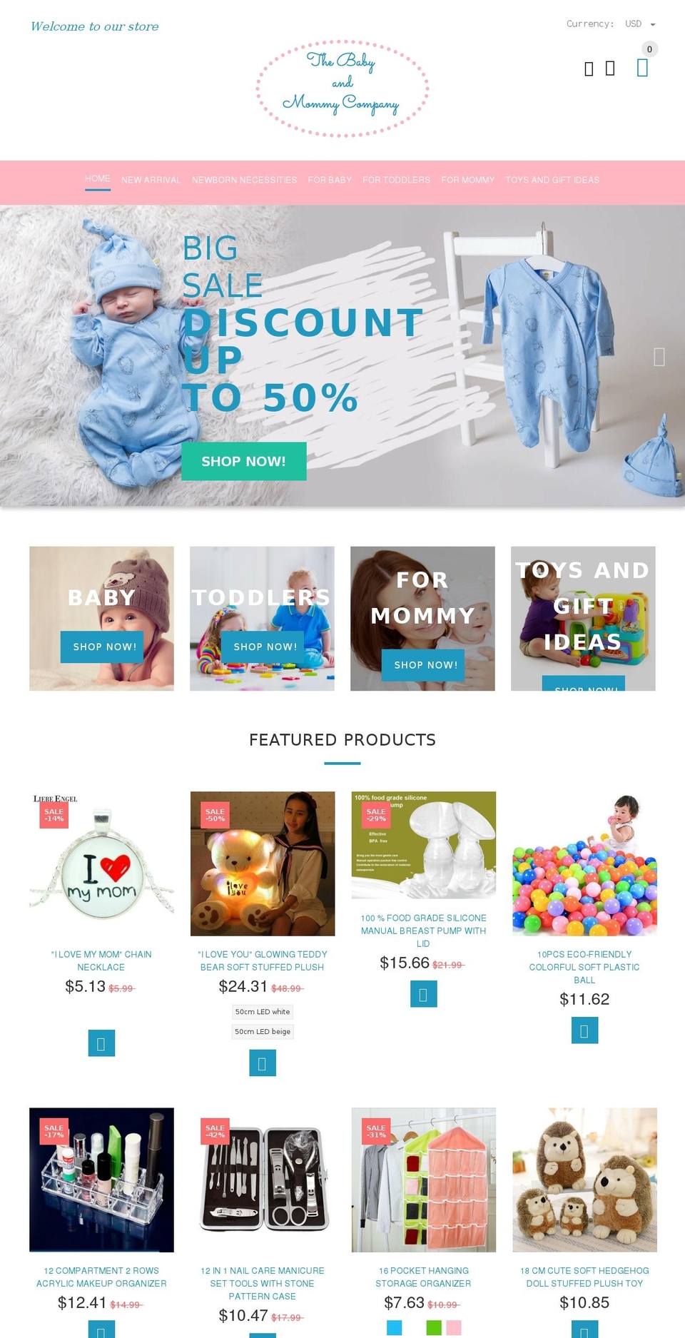 yourstore-v2-1-2 Shopify theme site example thebabyandmommycompany.com