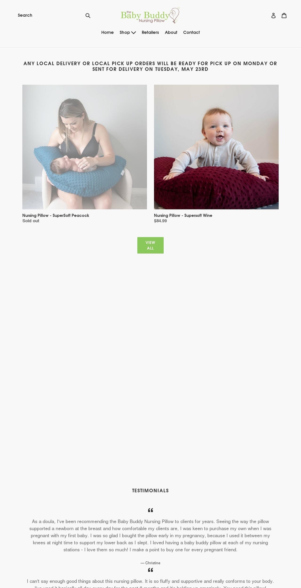 thebabybuddy.ca shopify website screenshot