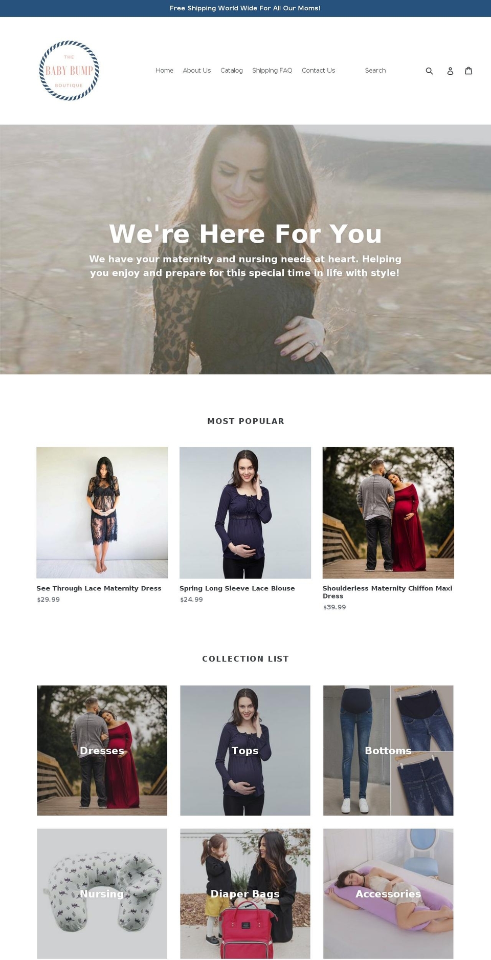 New Site Shopify theme site example thebabybumpboutique.com