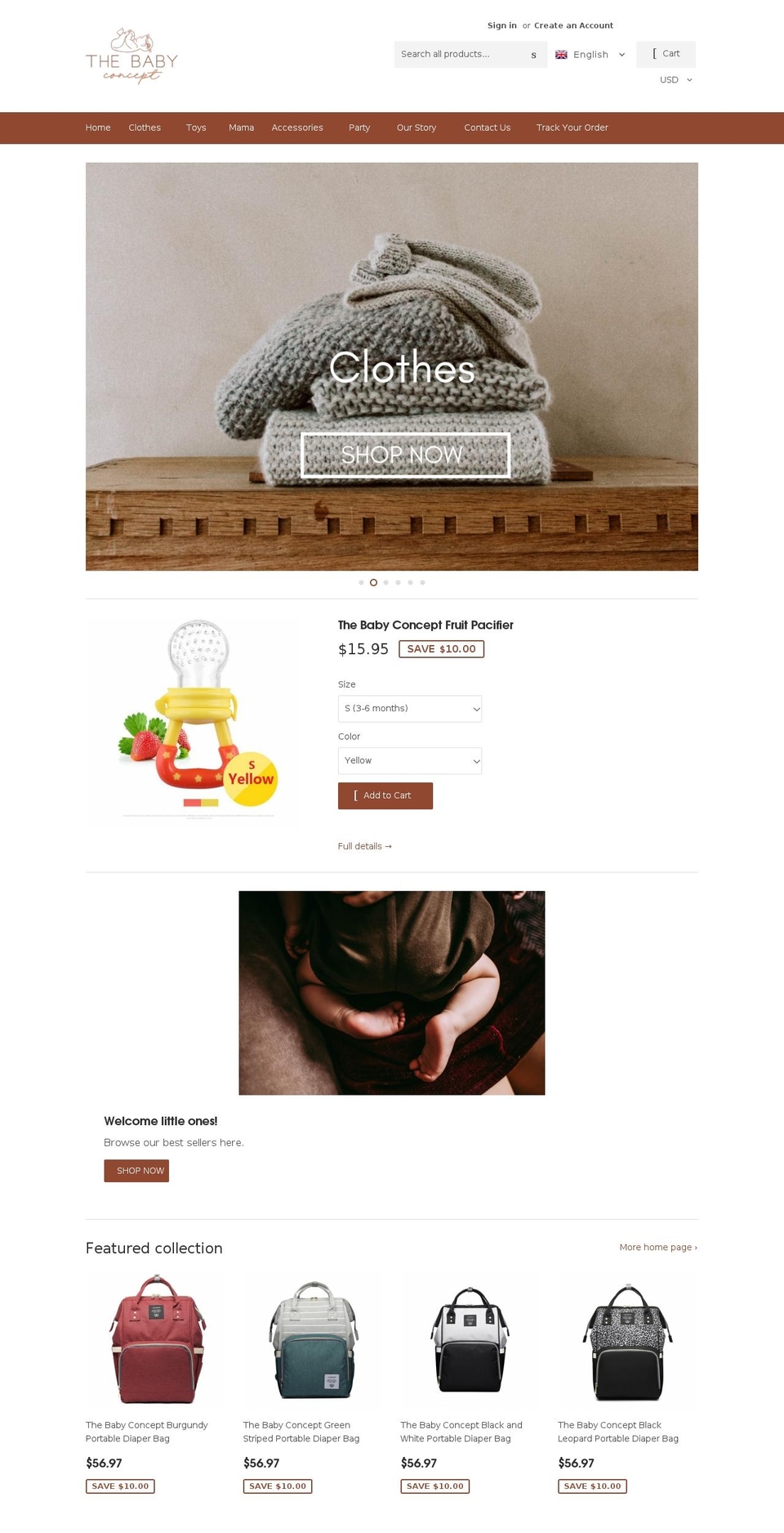 thebabyconcept.com shopify website screenshot