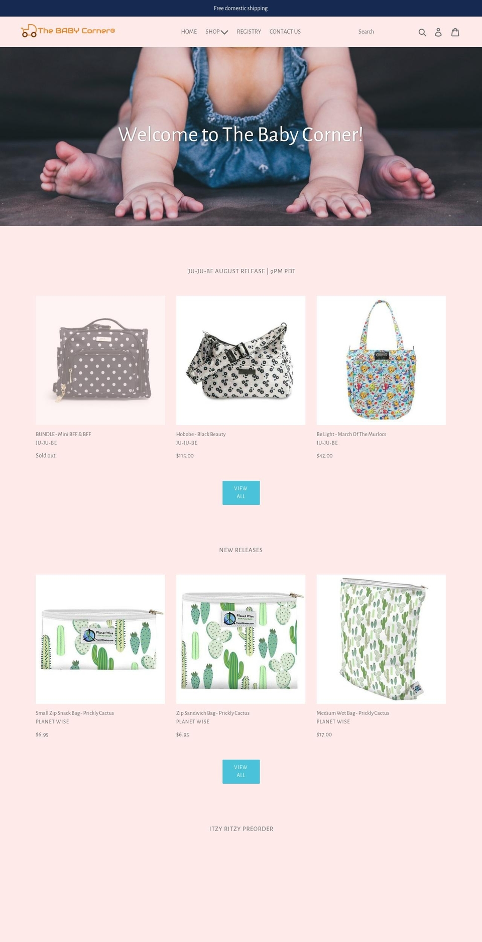 thebabycornerburbank.com — Shopify storefront screenshot