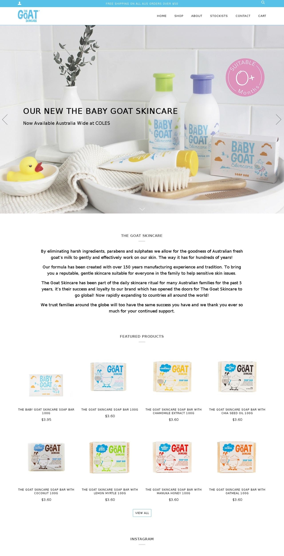 thebabygoat.com.au shopify website screenshot