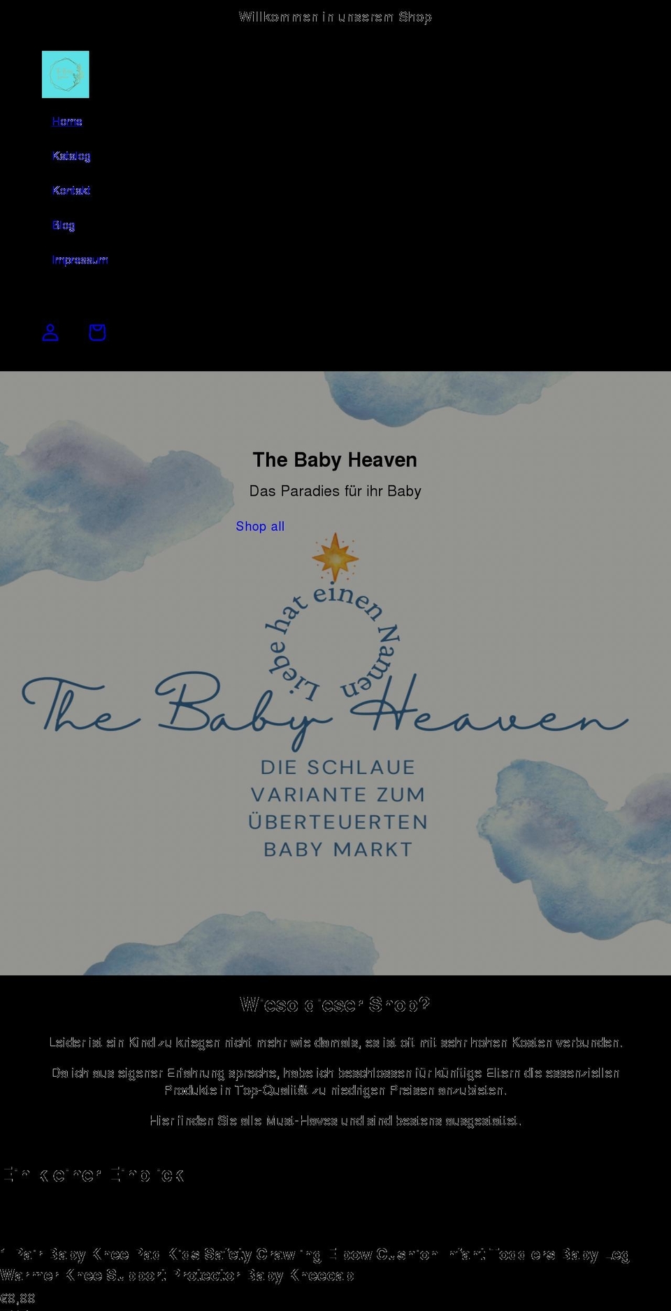 thebabyheaven.com shopify website screenshot