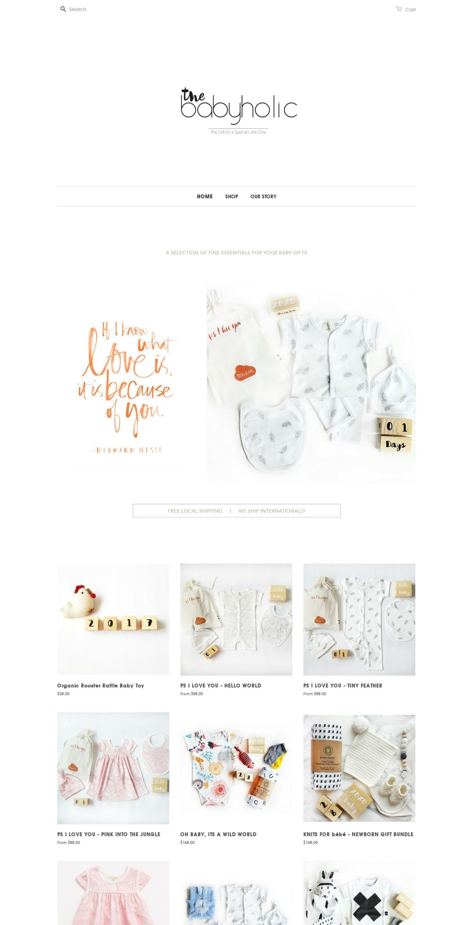 thebabyholic.com shopify website screenshot