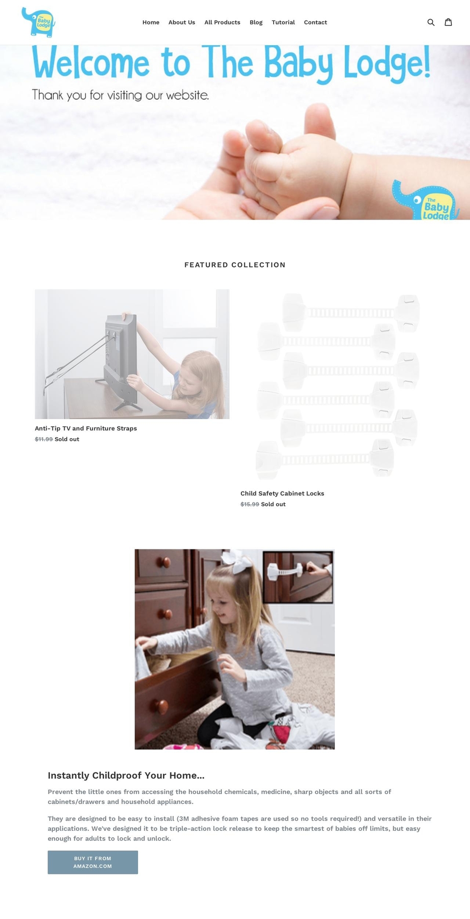 thebabylodge.com shopify website screenshot