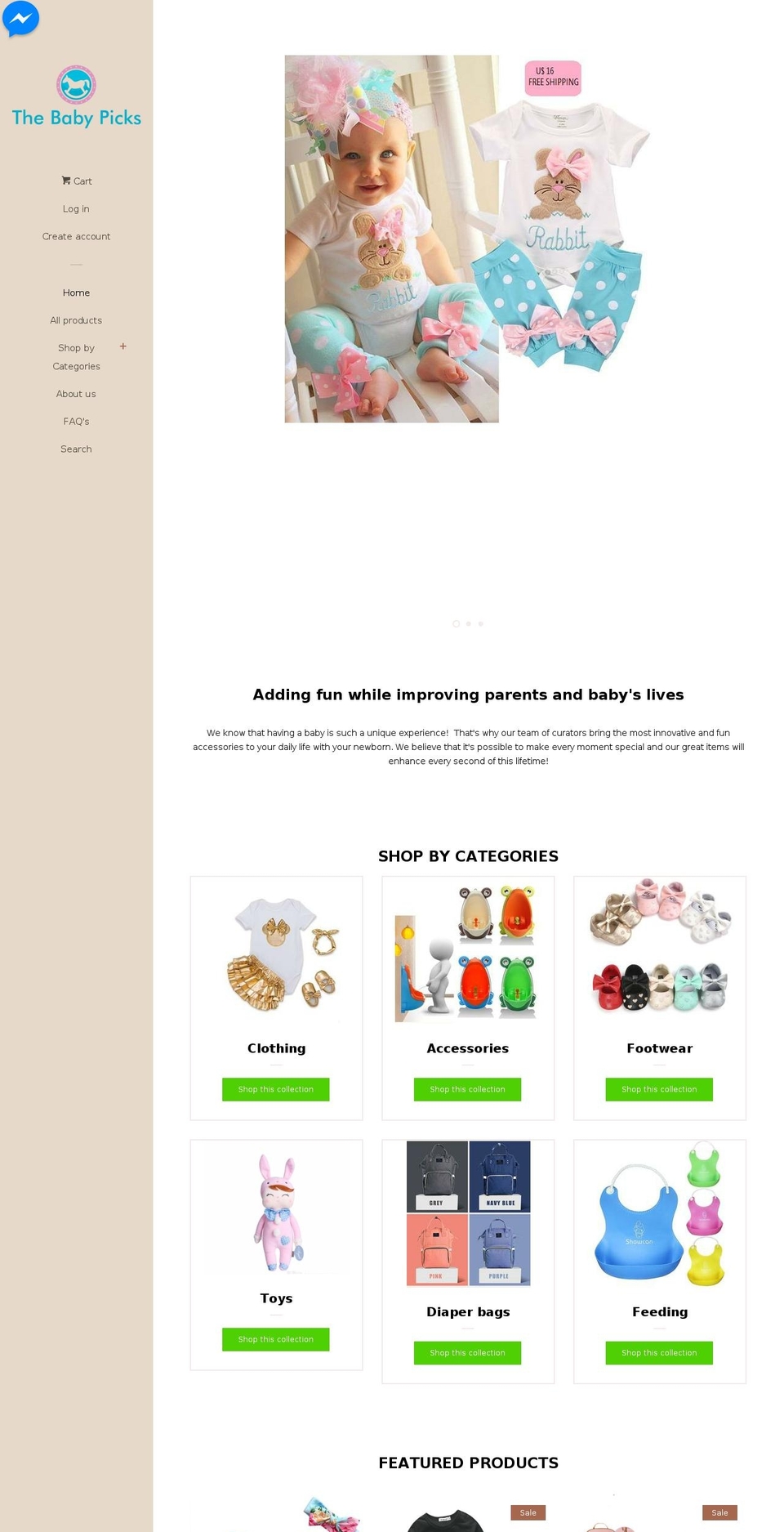 thebabypicks.com — Shopify storefront screenshot
