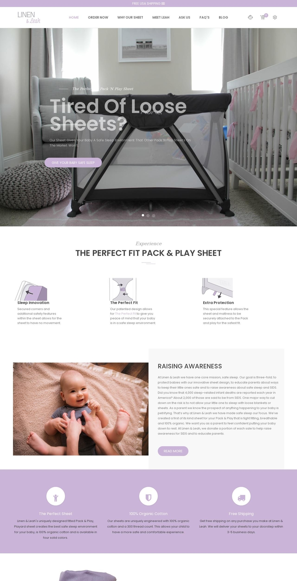 thebabysheet.com — Shopify storefront screenshot