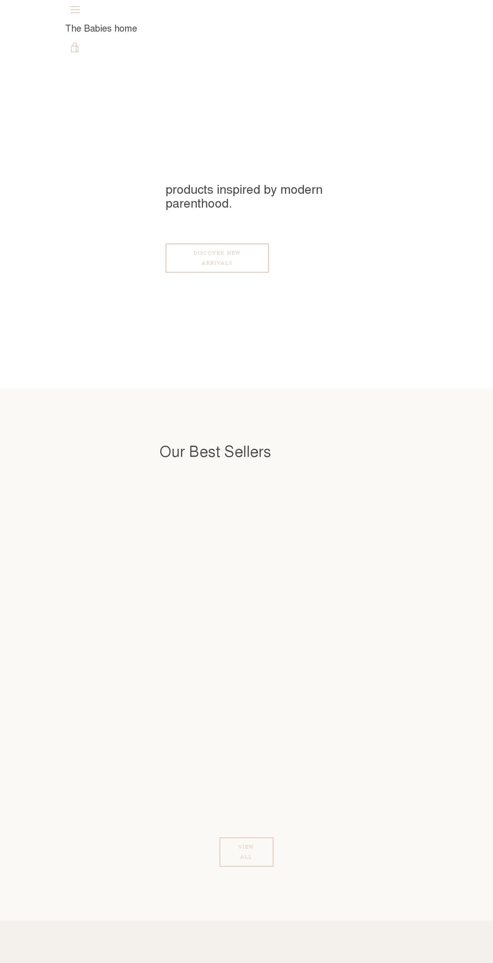 thebabyshome.com shopify website screenshot
