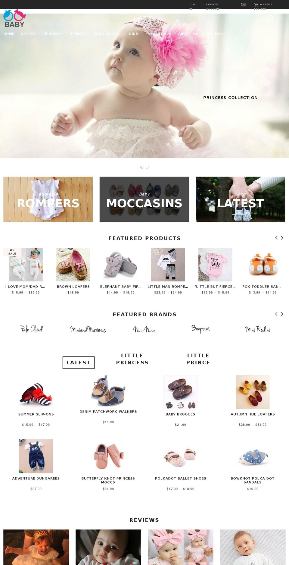 annabelle-theme Shopify theme site example thebabyshoppie.com