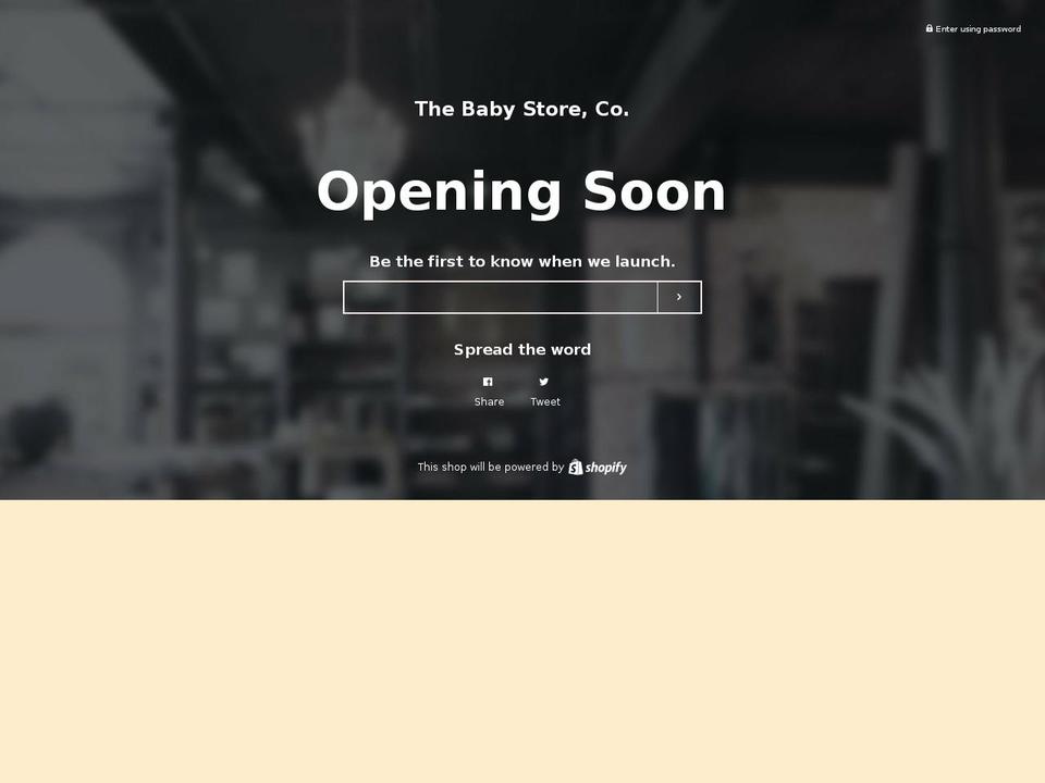 thebabystore.co shopify website screenshot