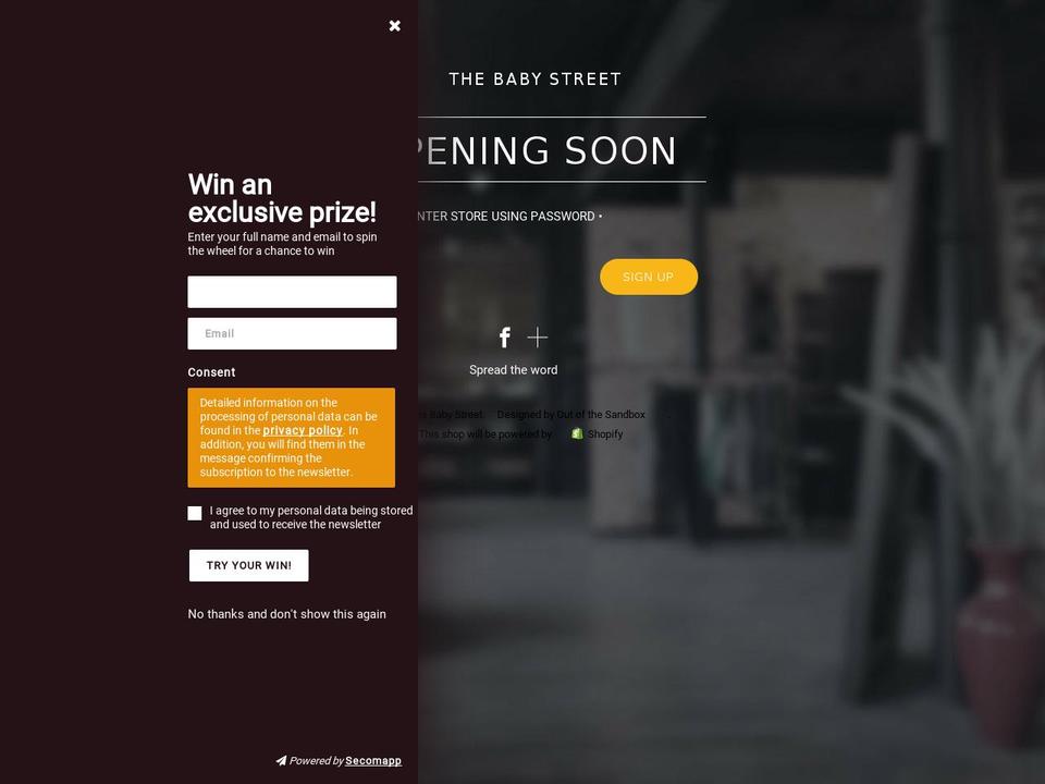 thebabystreet.com shopify website screenshot