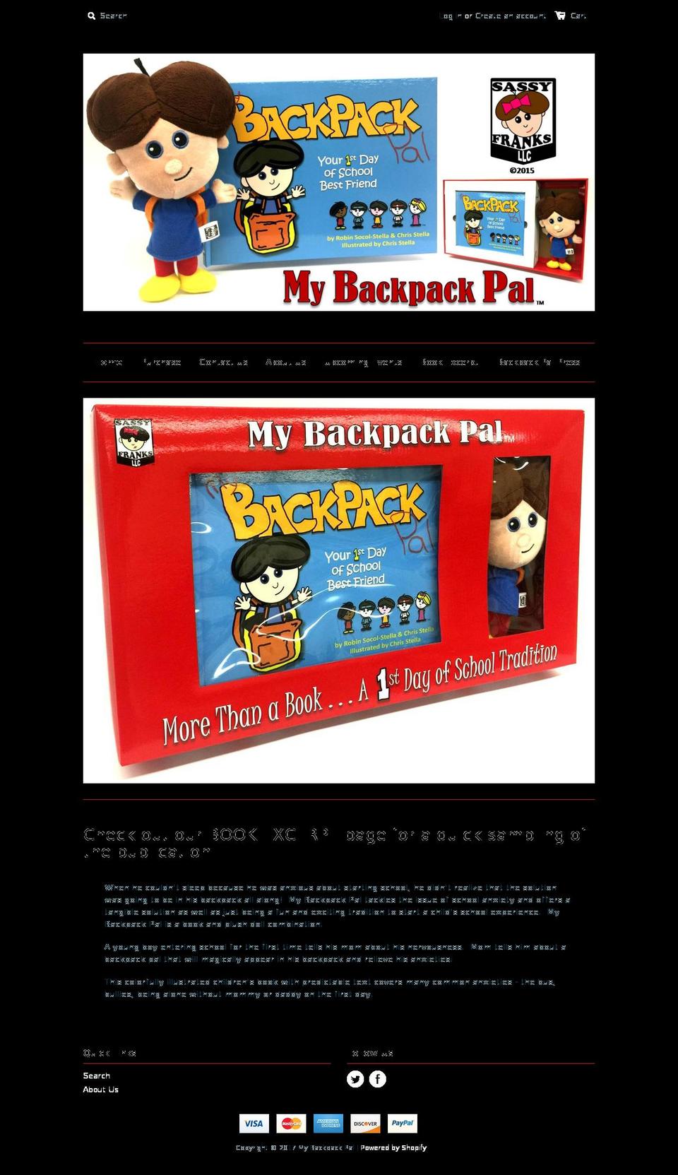 thebackpackpal.com shopify website screenshot