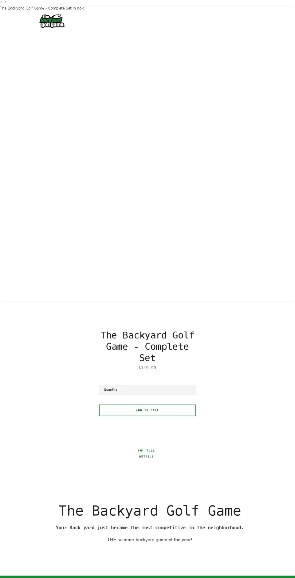 Final Website Shopify theme site example thebackyardgolfgame.com