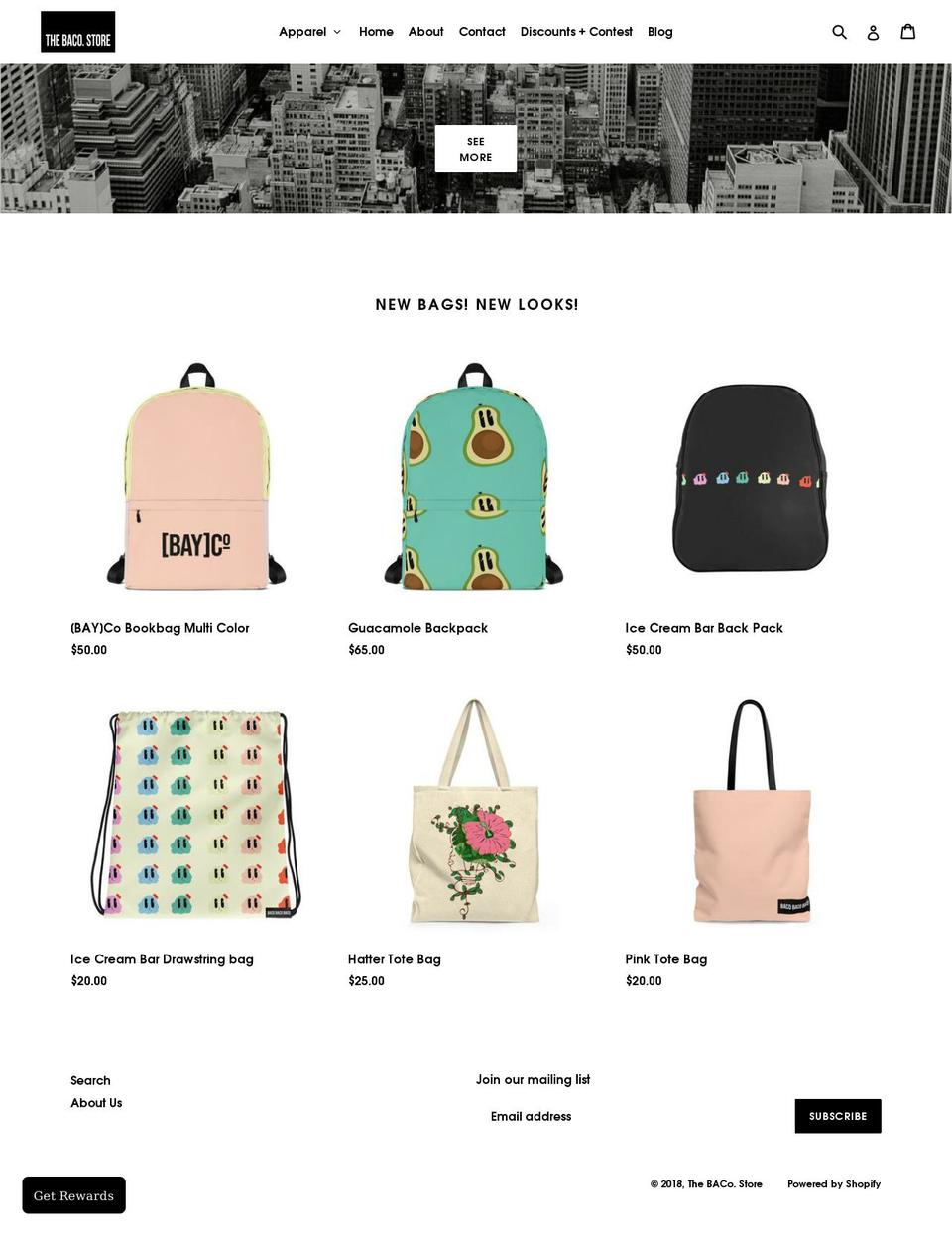 thebacostore.com shopify website screenshot