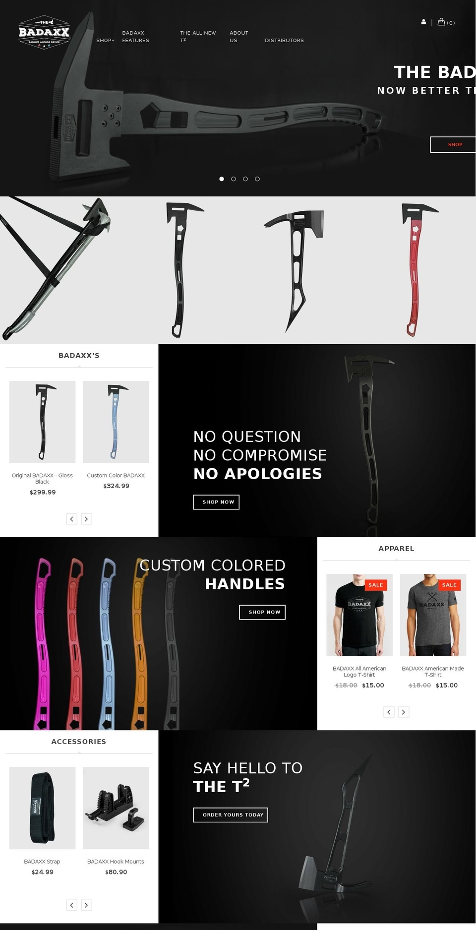 thebadaxe.com — Shopify storefront screenshot