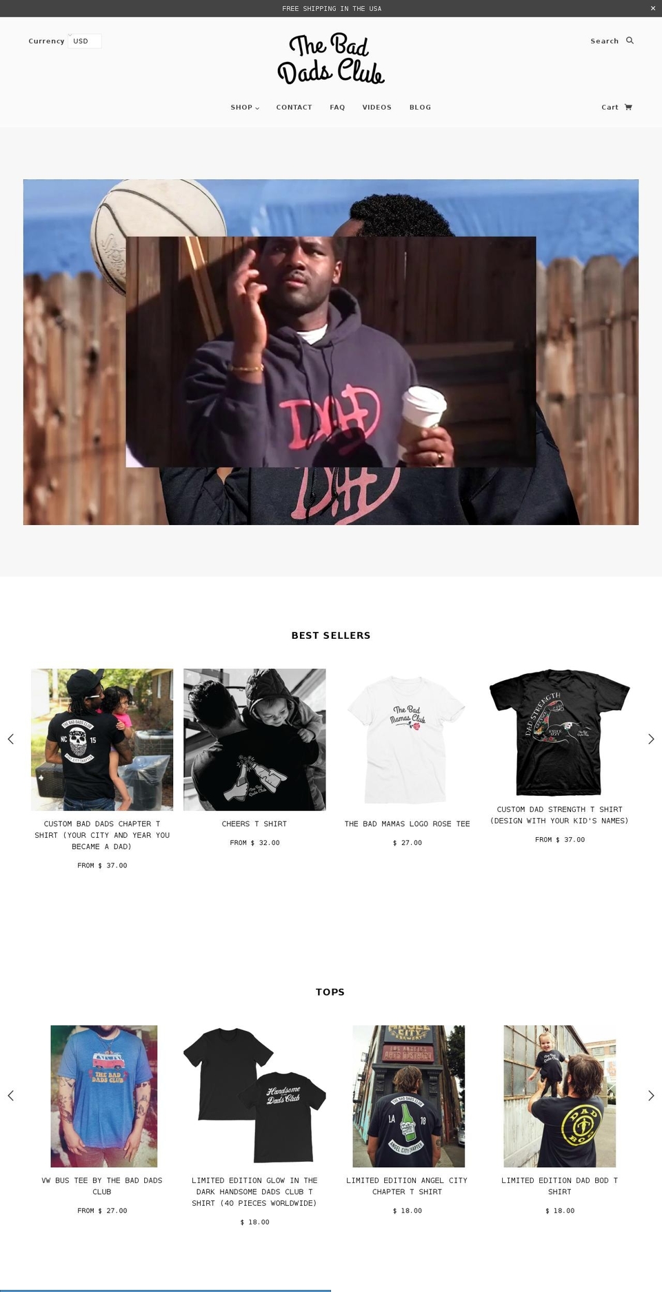 thebaddads.net shopify website screenshot