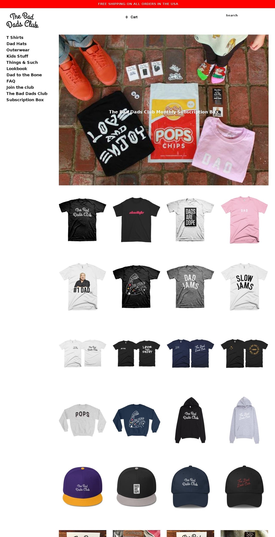 thebaddadsclub.com shopify website screenshot