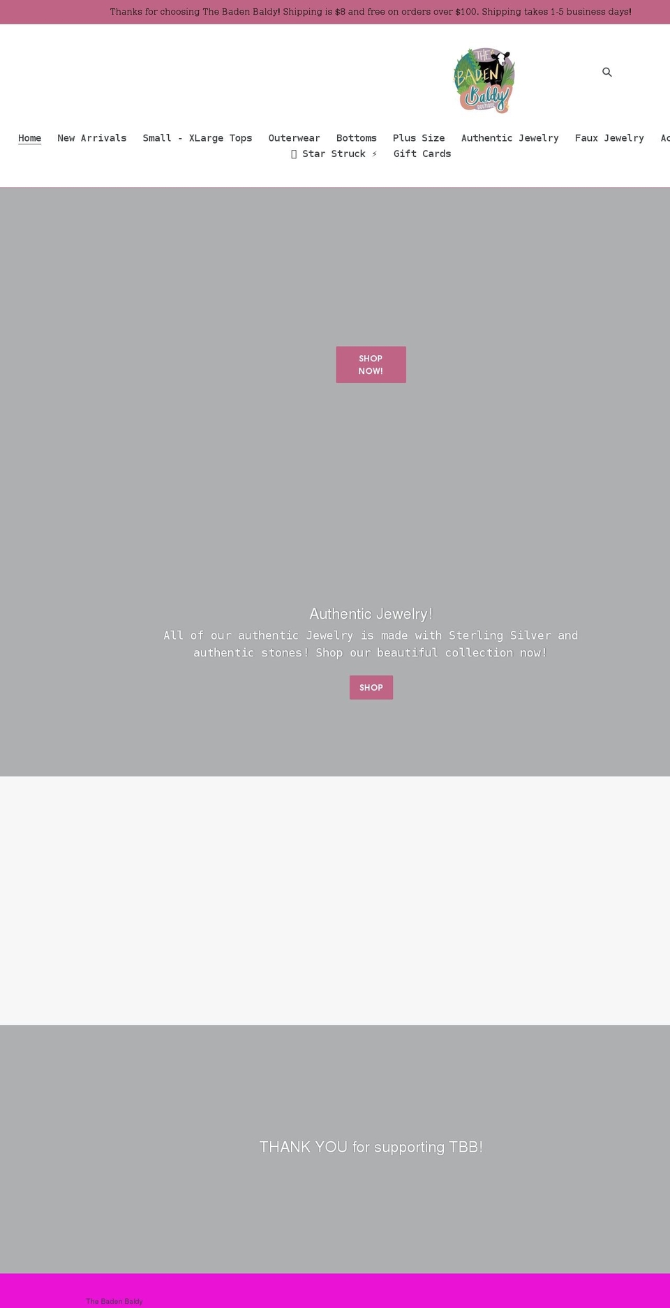 thebadenbaldy.com shopify website screenshot