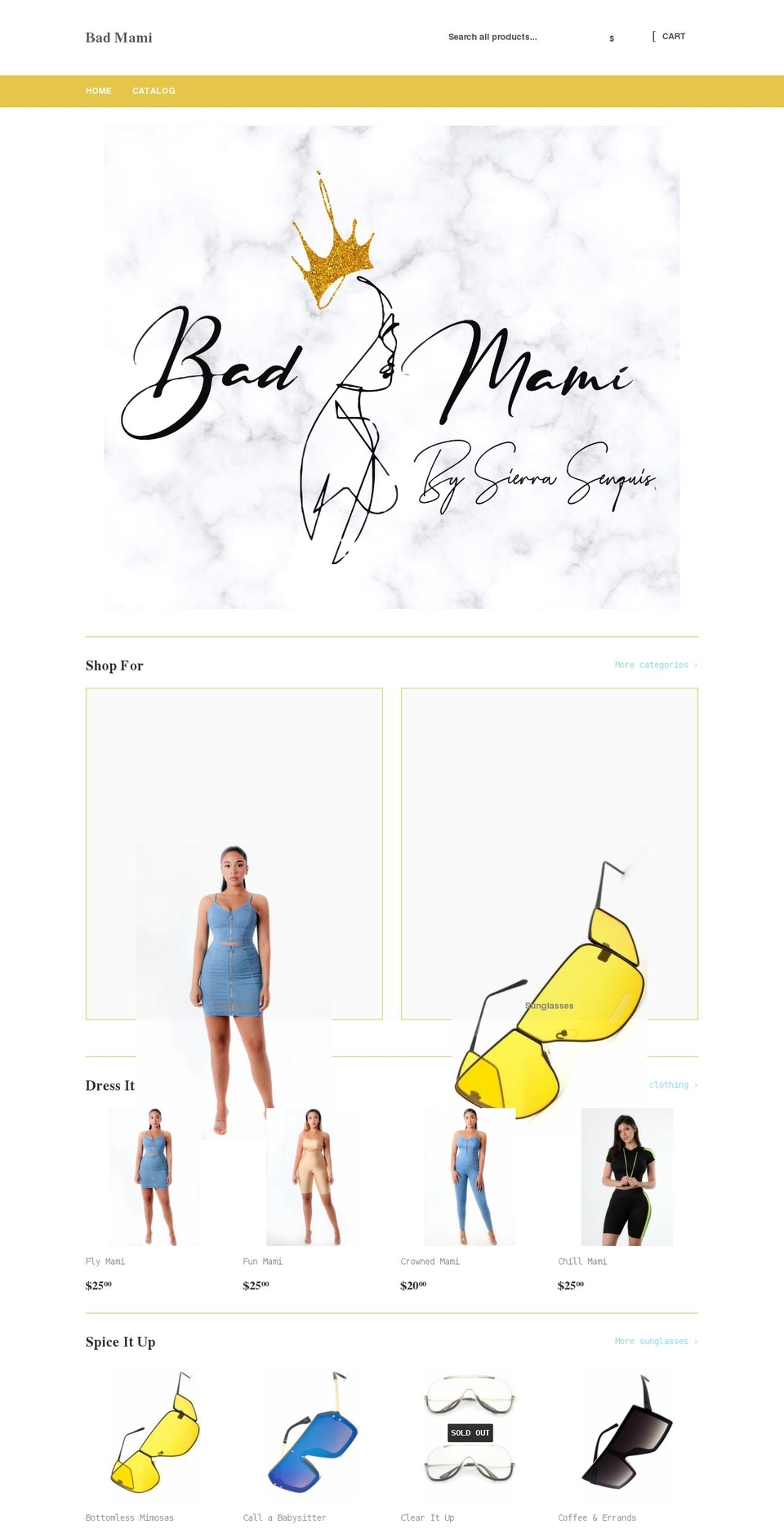 thebadmami.com shopify website screenshot