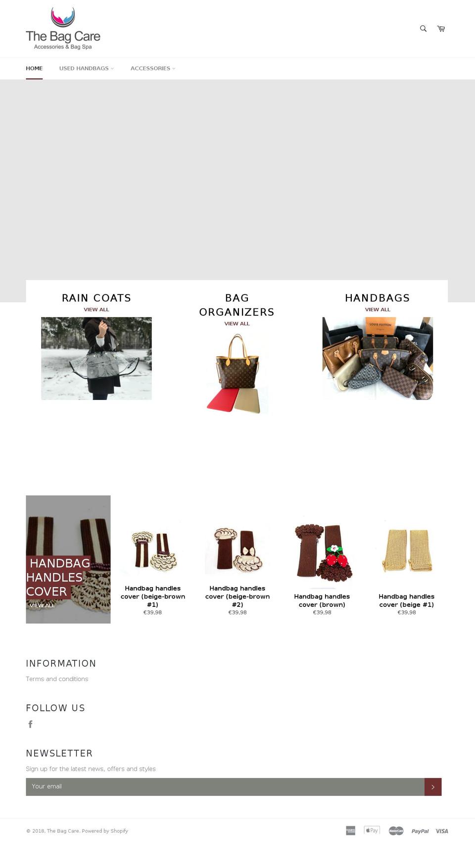 thebagcare.com shopify website screenshot