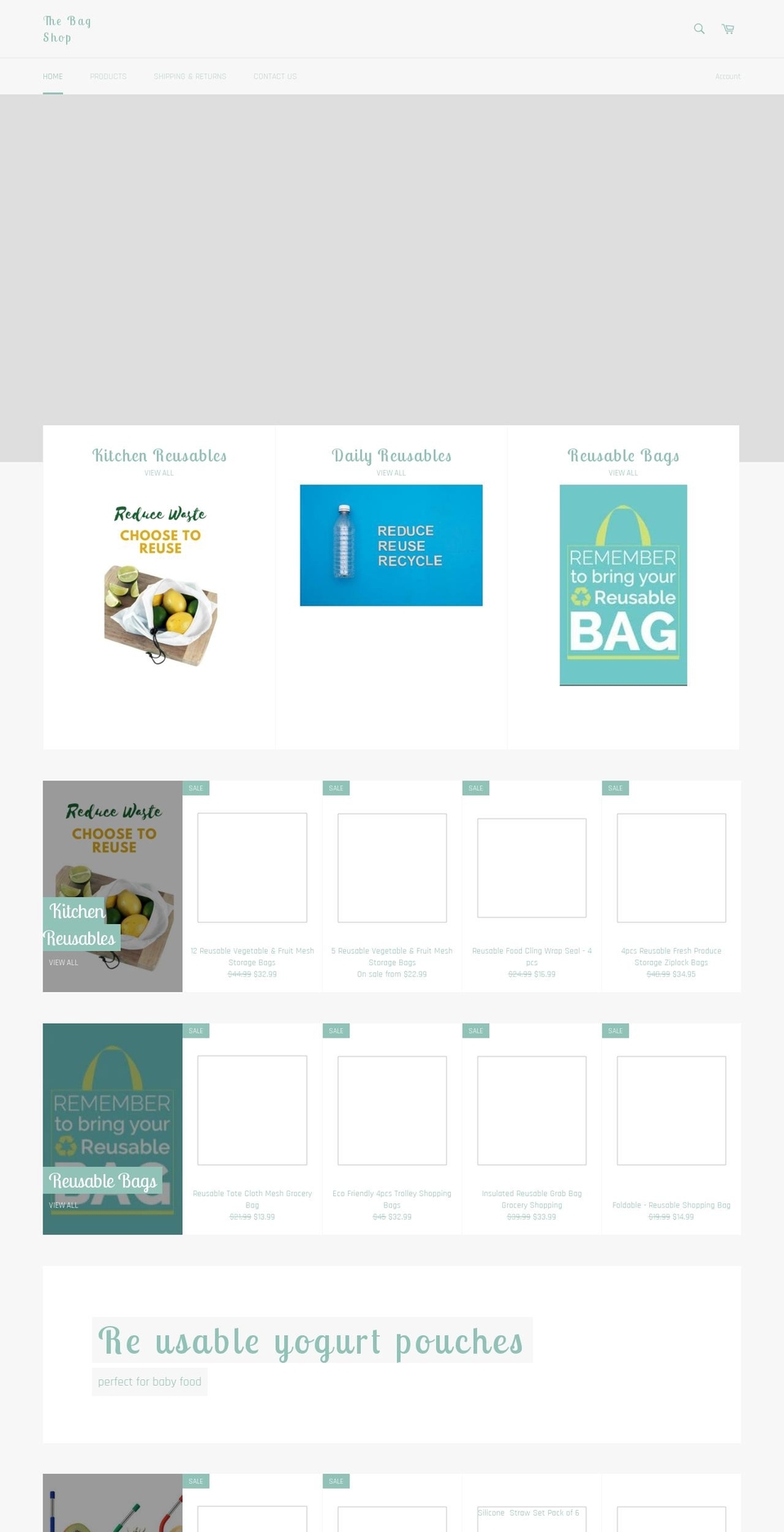 thebagshop.com.au shopify website screenshot