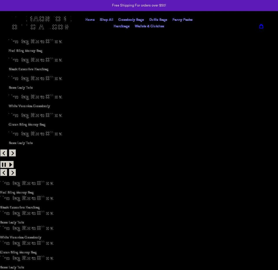 thebagstoreofficial.com shopify website screenshot
