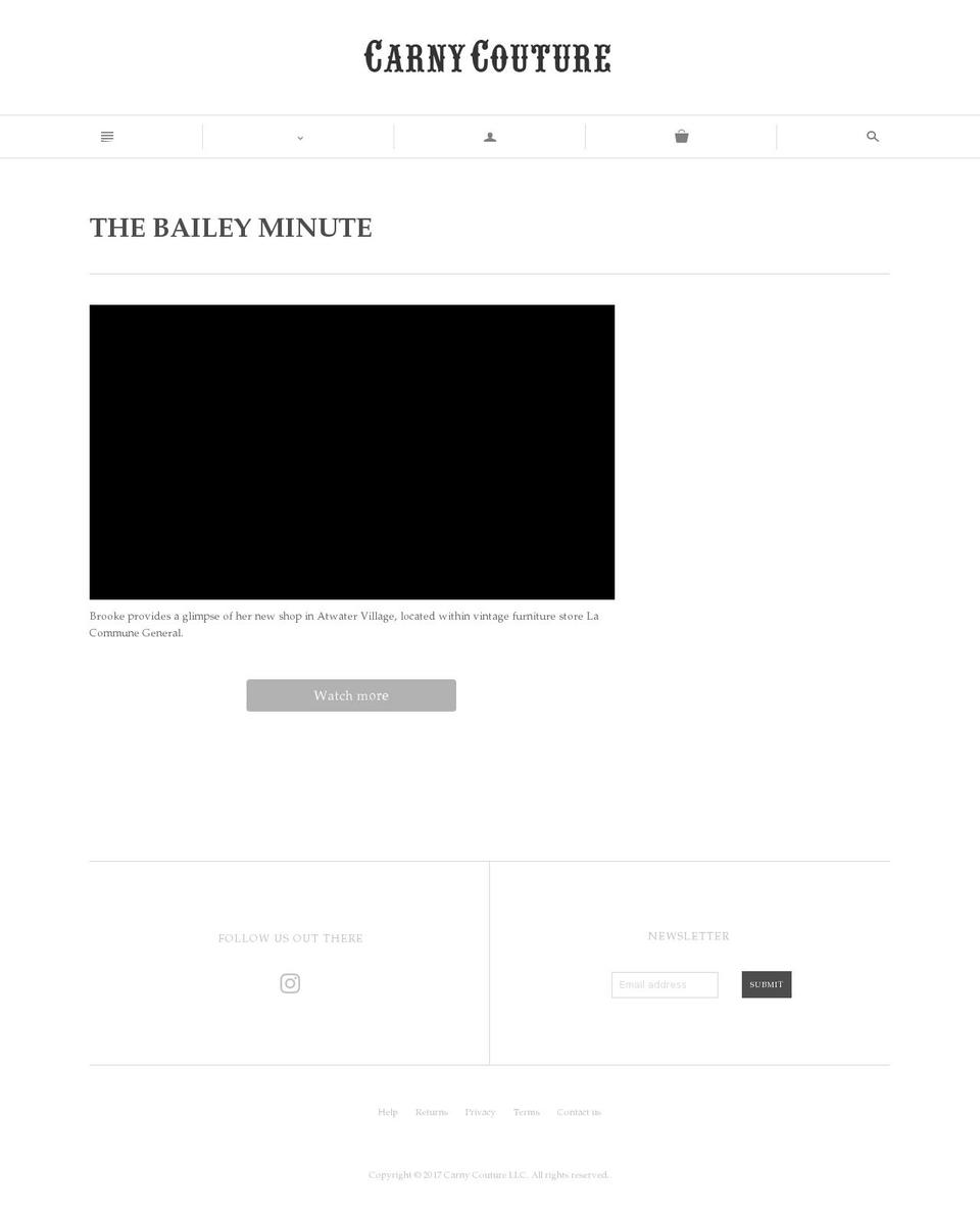 thebaileyminute.com — Shopify storefront screenshot