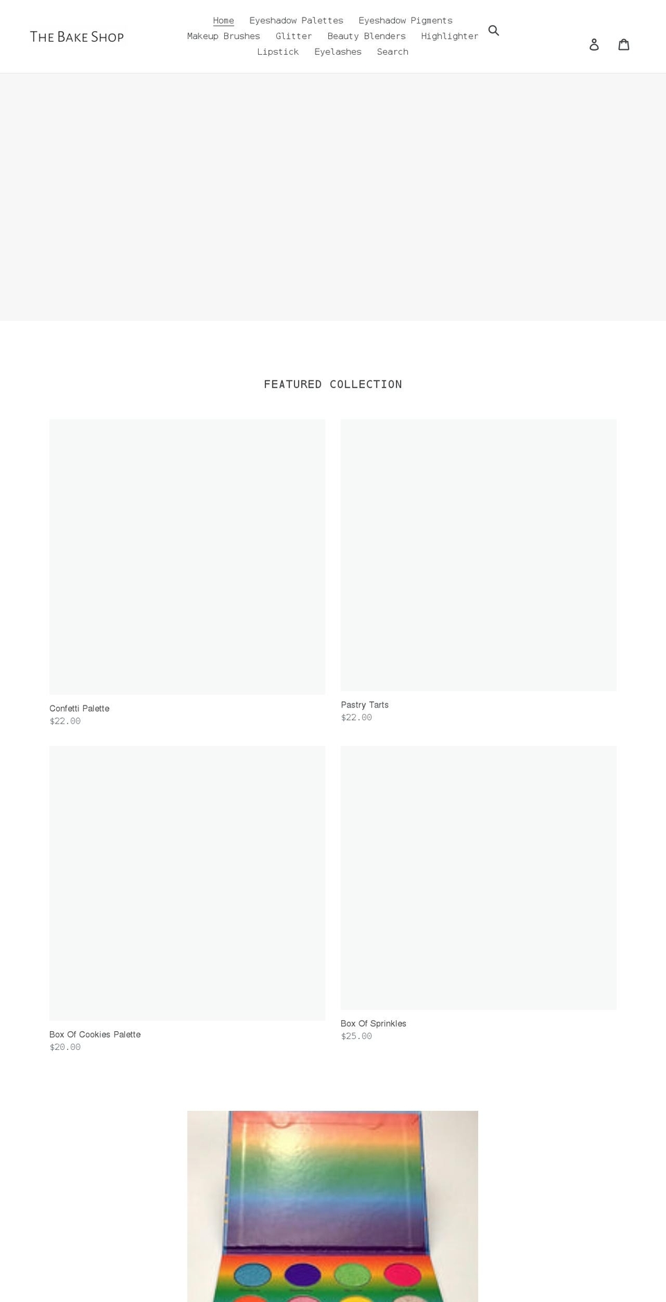 thebakeshopcosmetics.com shopify website screenshot