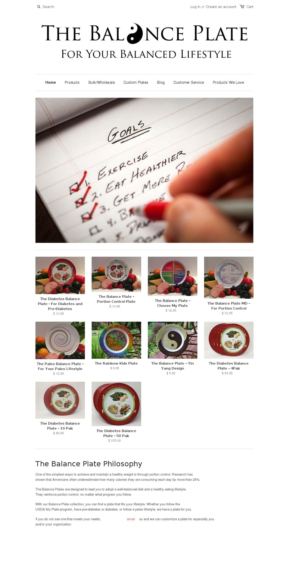 thebalanceplate.com — Shopify storefront screenshot