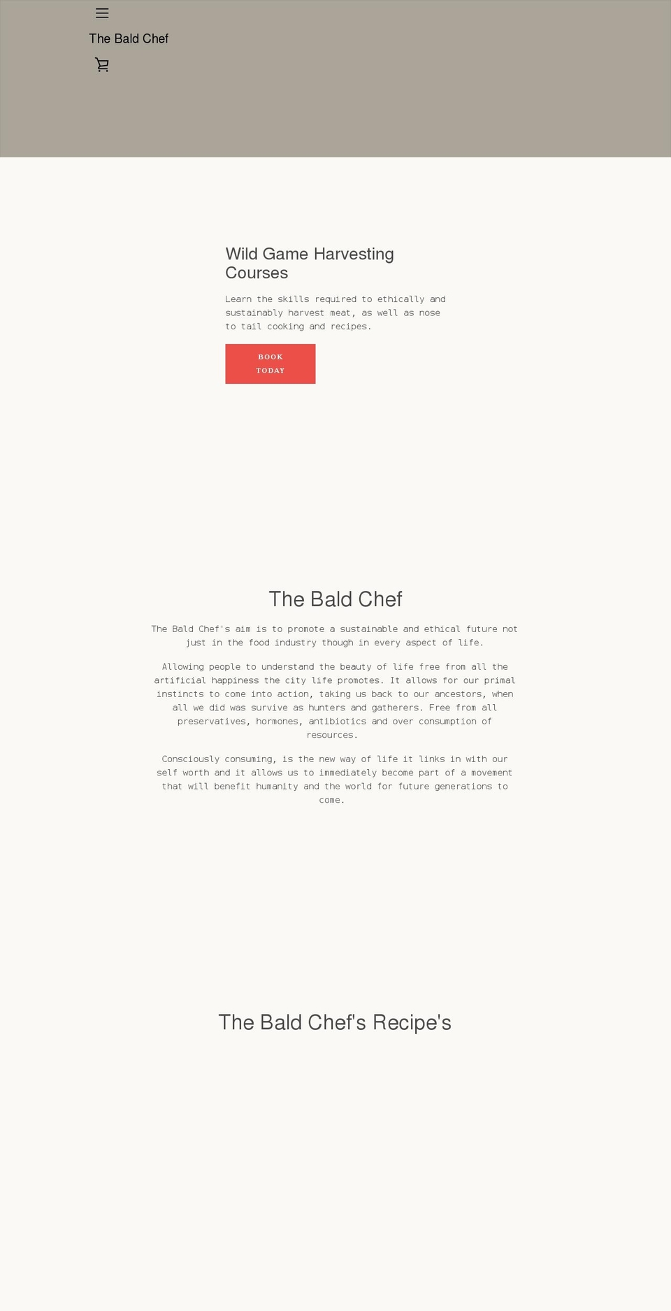 Copy of Copy of Narrative Shopify theme site example thebaldchefau.com