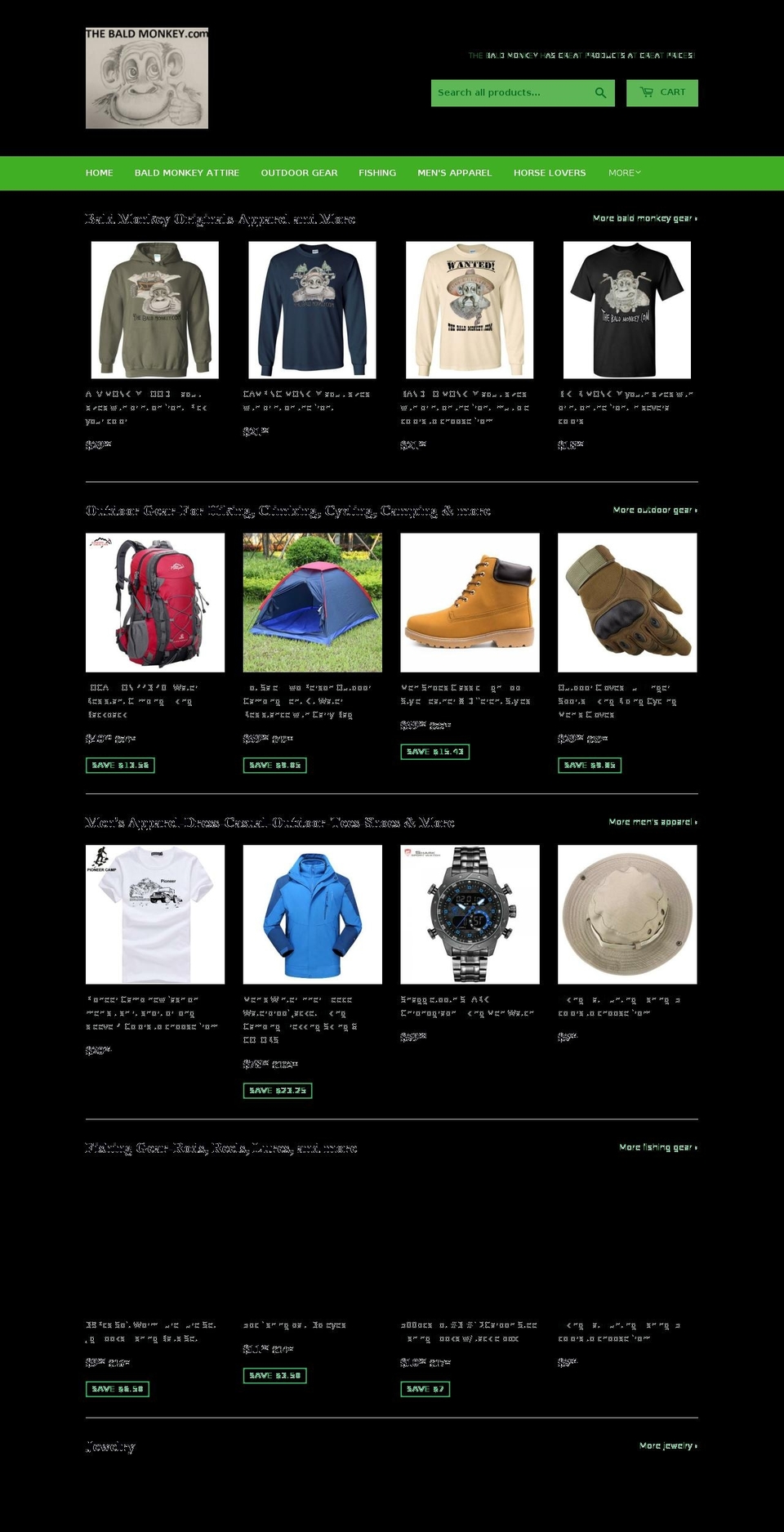 thebaldmonkey.com — Shopify storefront screenshot