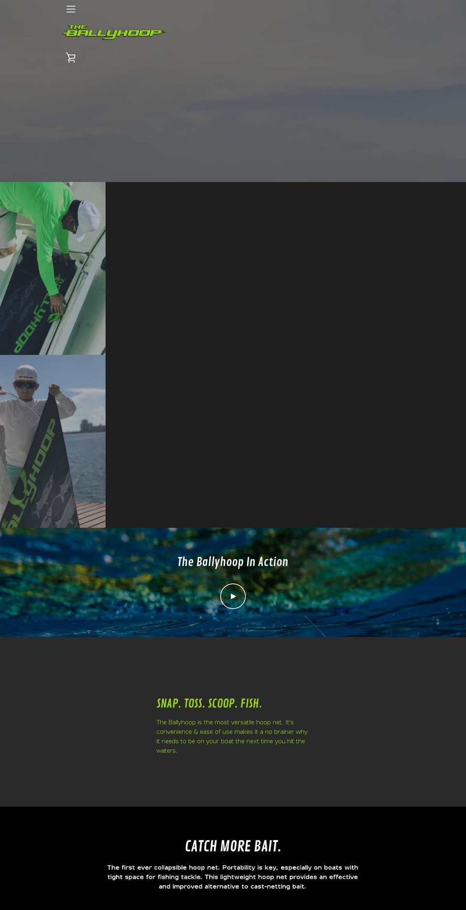 theballyhoop.com shopify website screenshot