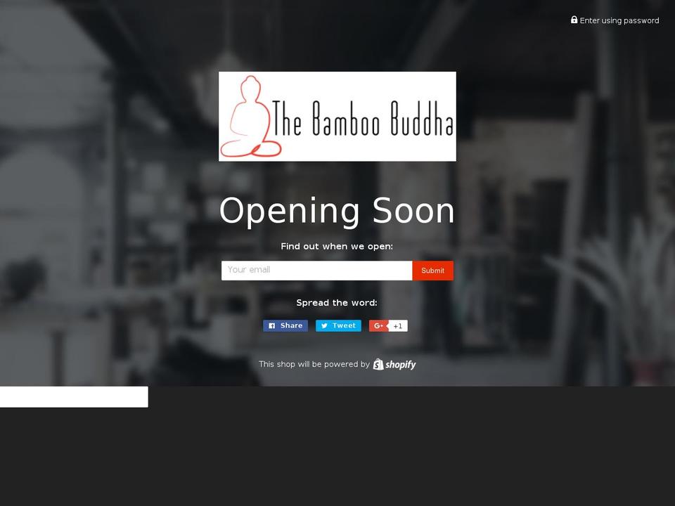 thebamboobuddha.com shopify website screenshot