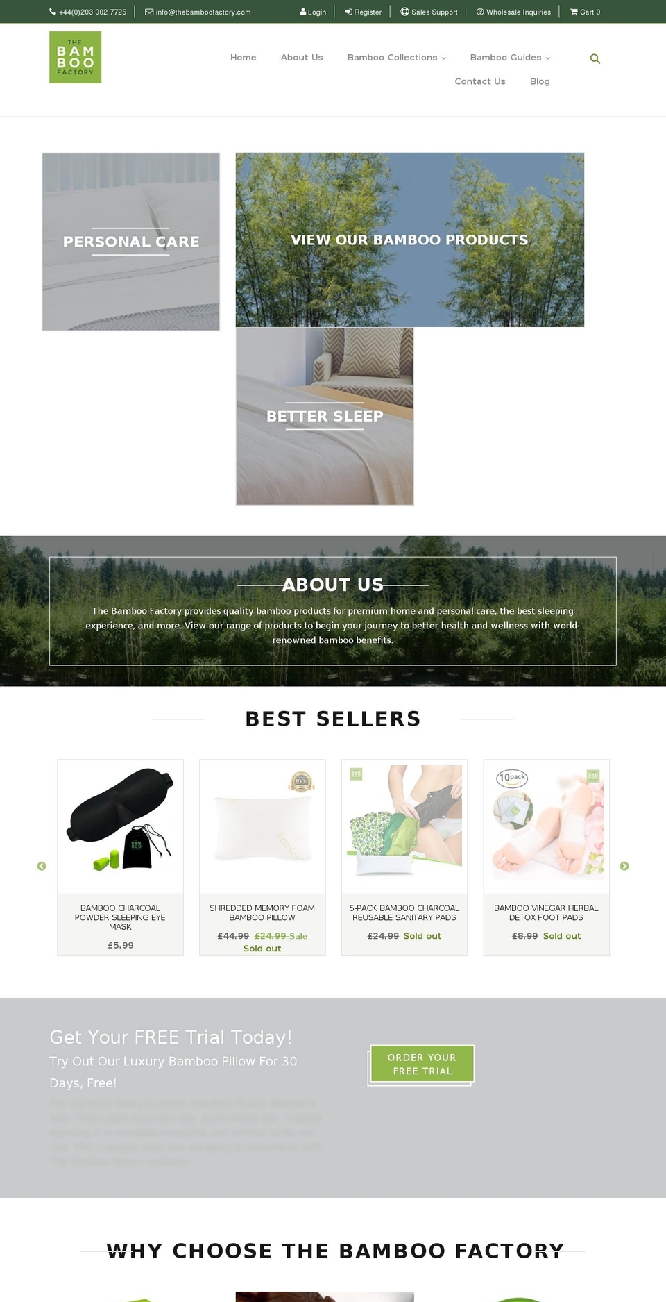 thebamboofactory.com shopify website screenshot