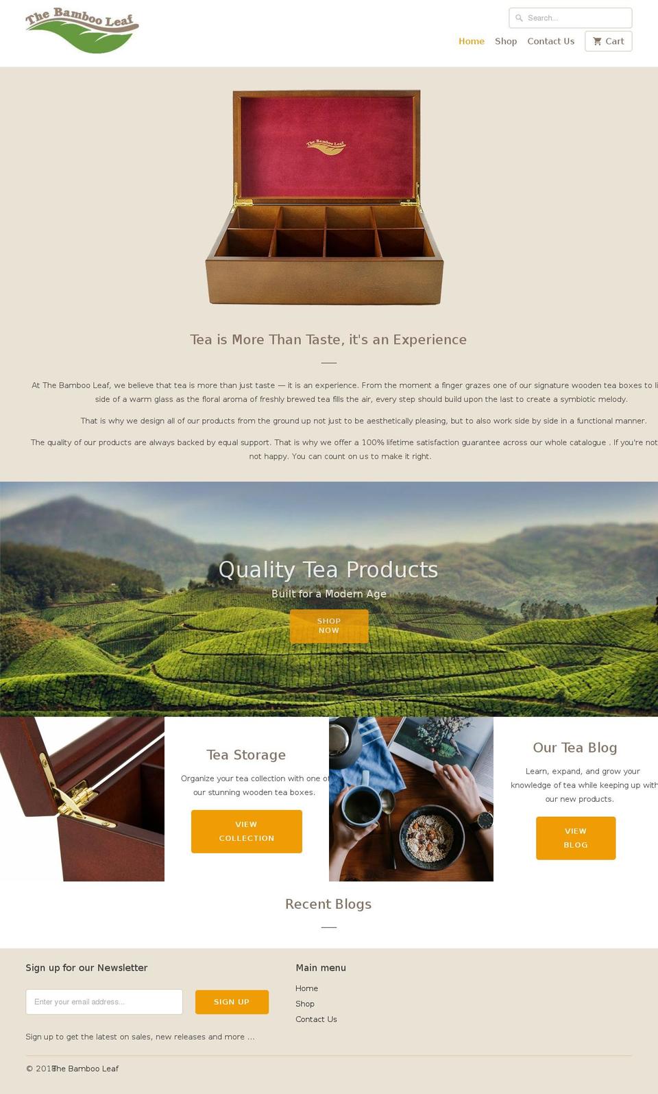 thebambooleaf.com — Shopify storefront screenshot