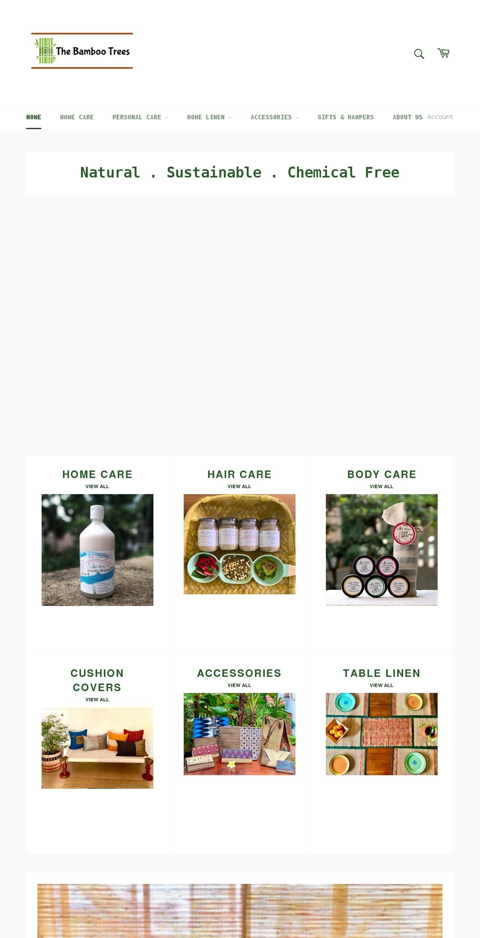 thebambootrees.com shopify website screenshot