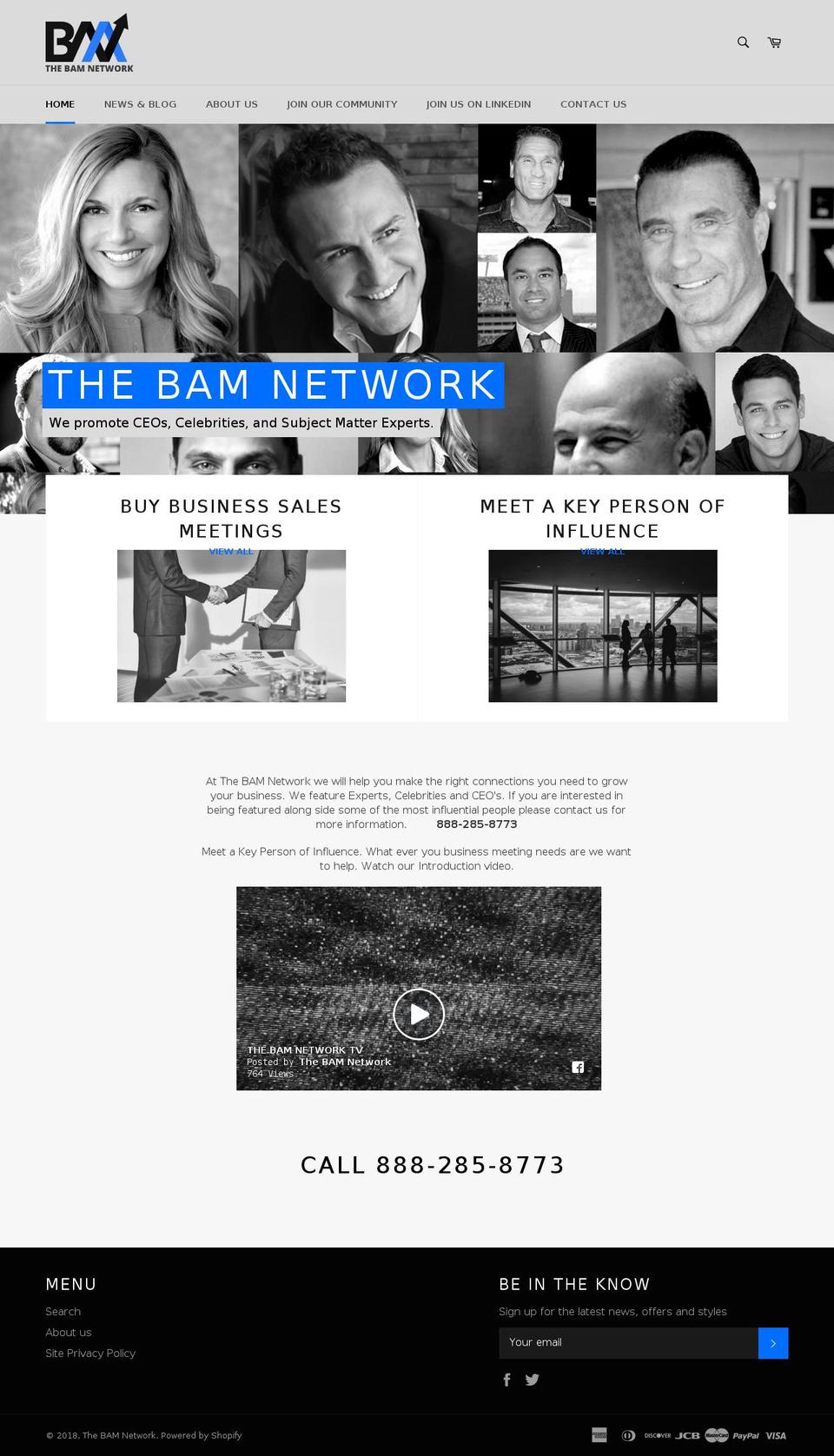 thebamnetwork.com — Shopify storefront screenshot