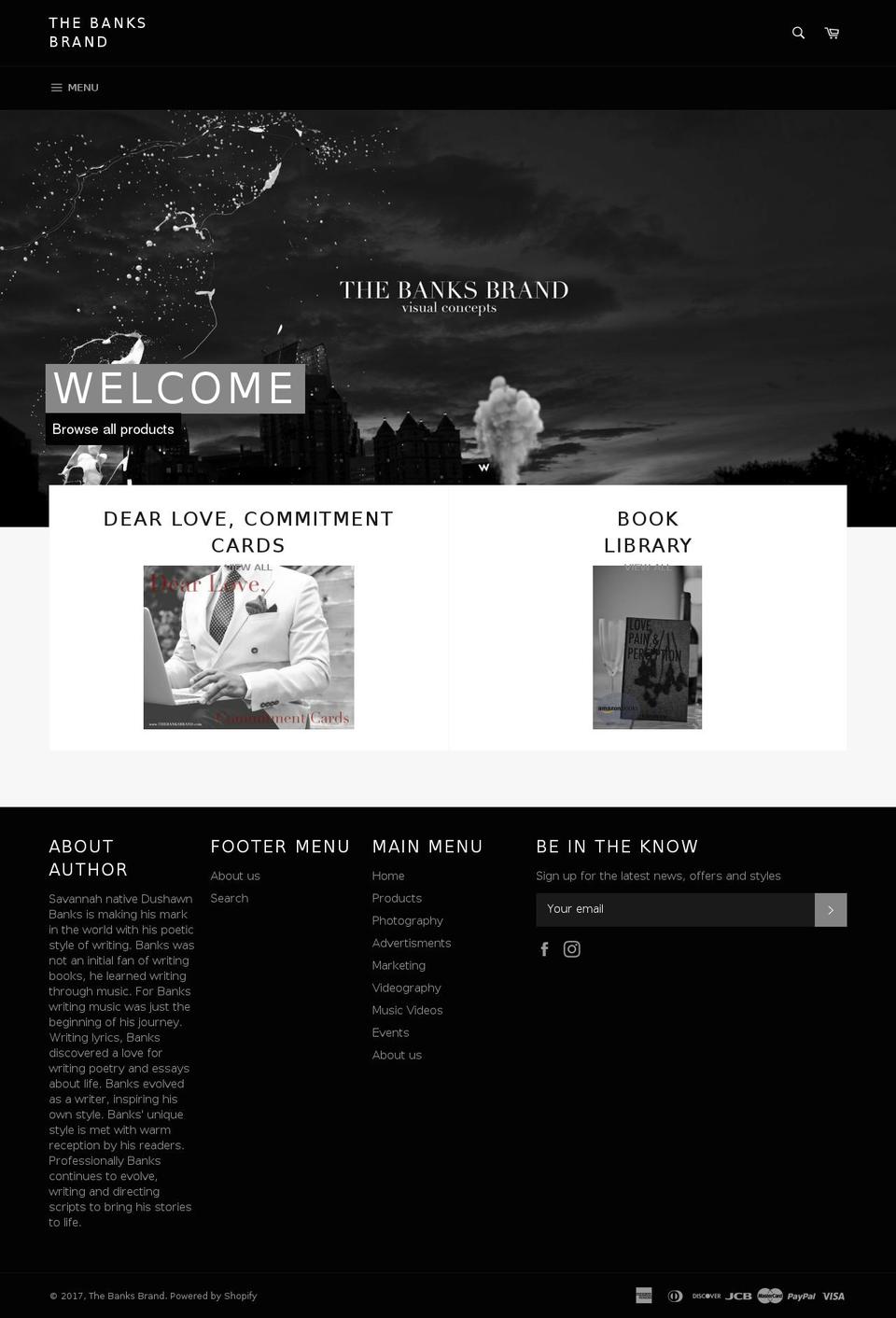 thebanksbrand.com shopify website screenshot