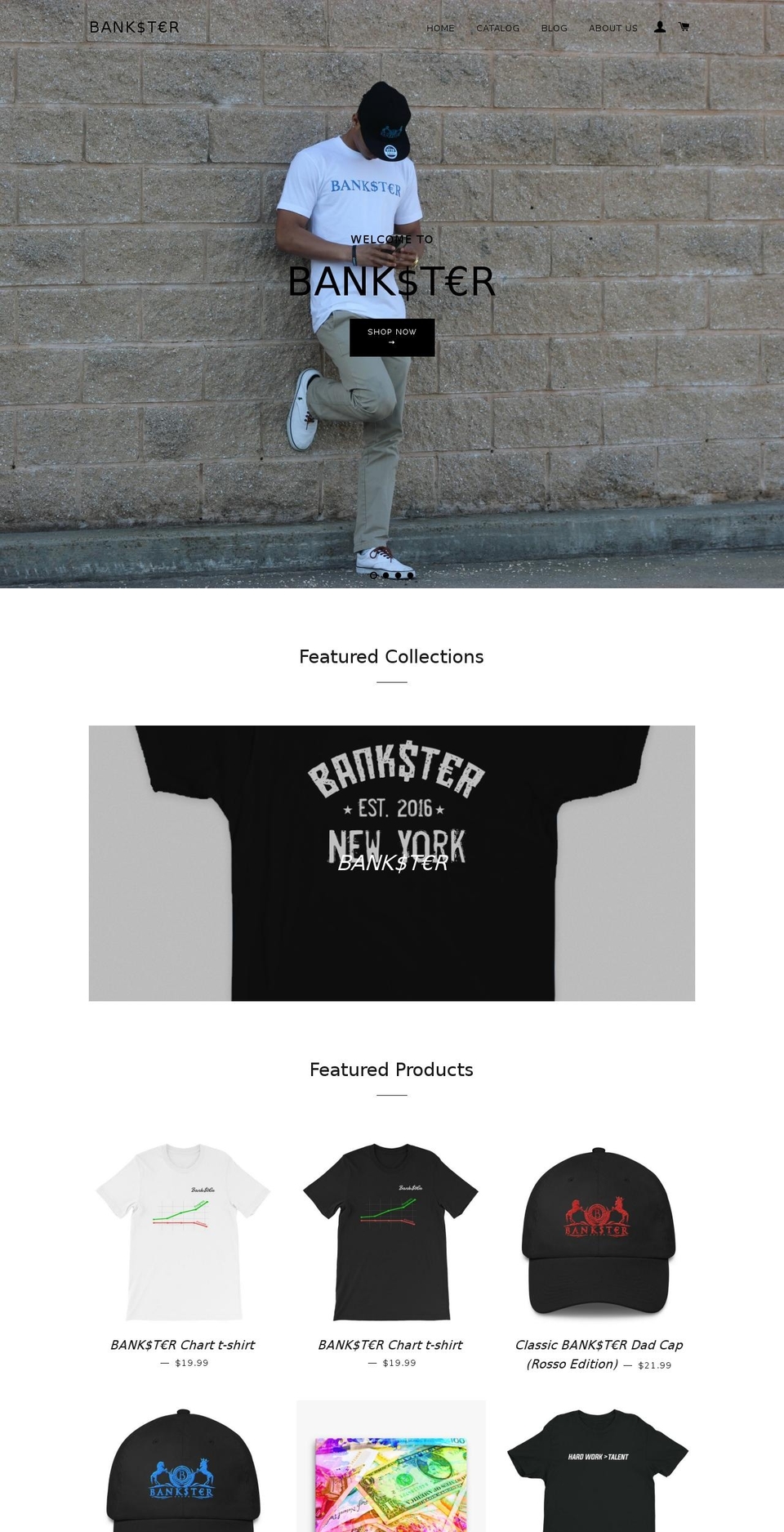 thebanksterco.com — Shopify storefront screenshot
