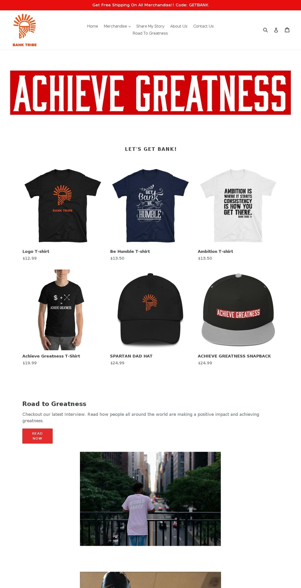 thebanktribe.com — Shopify storefront screenshot