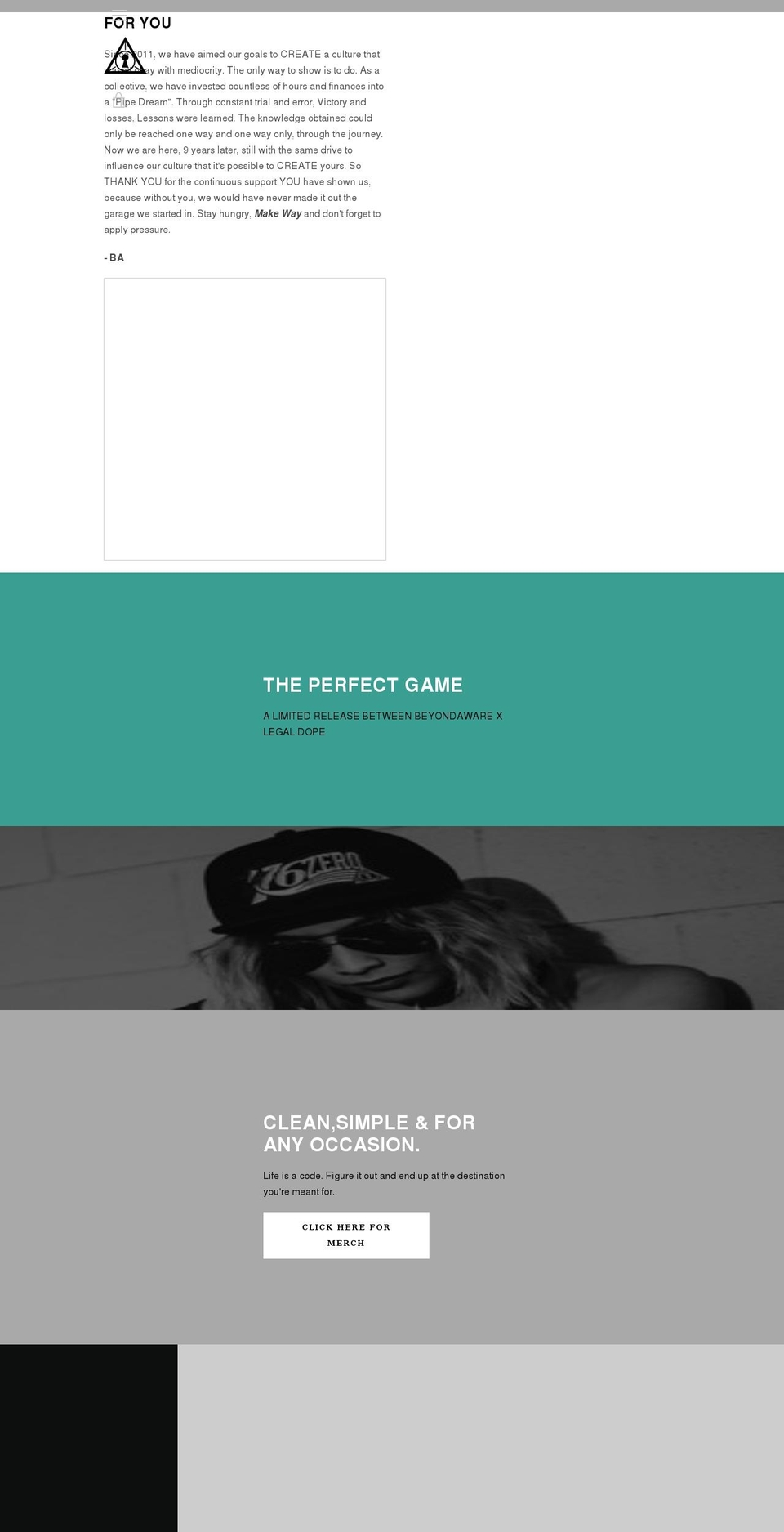 thebaproject.com — Shopify storefront screenshot