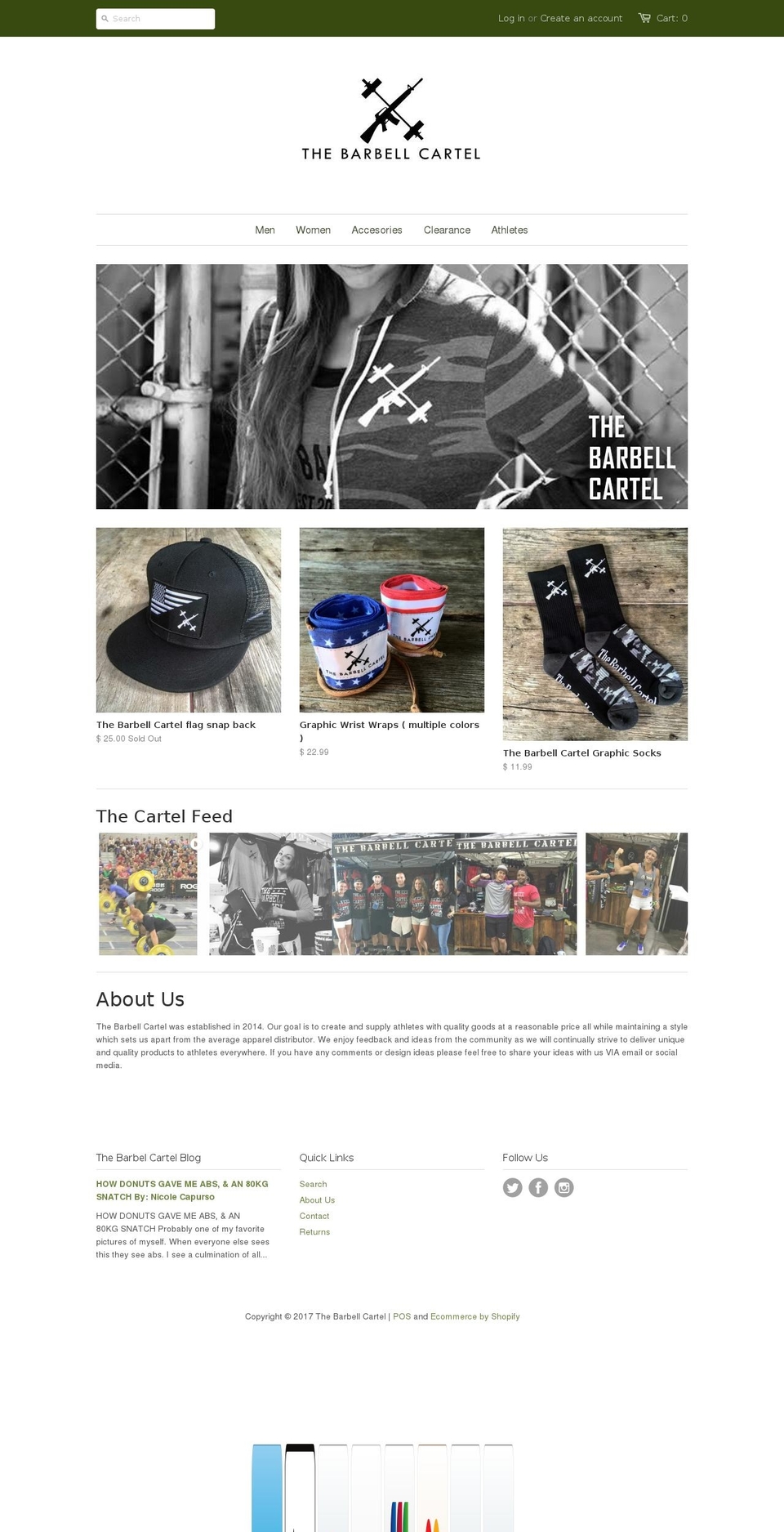 Avone Shopify theme site example thebarbellcartel.com