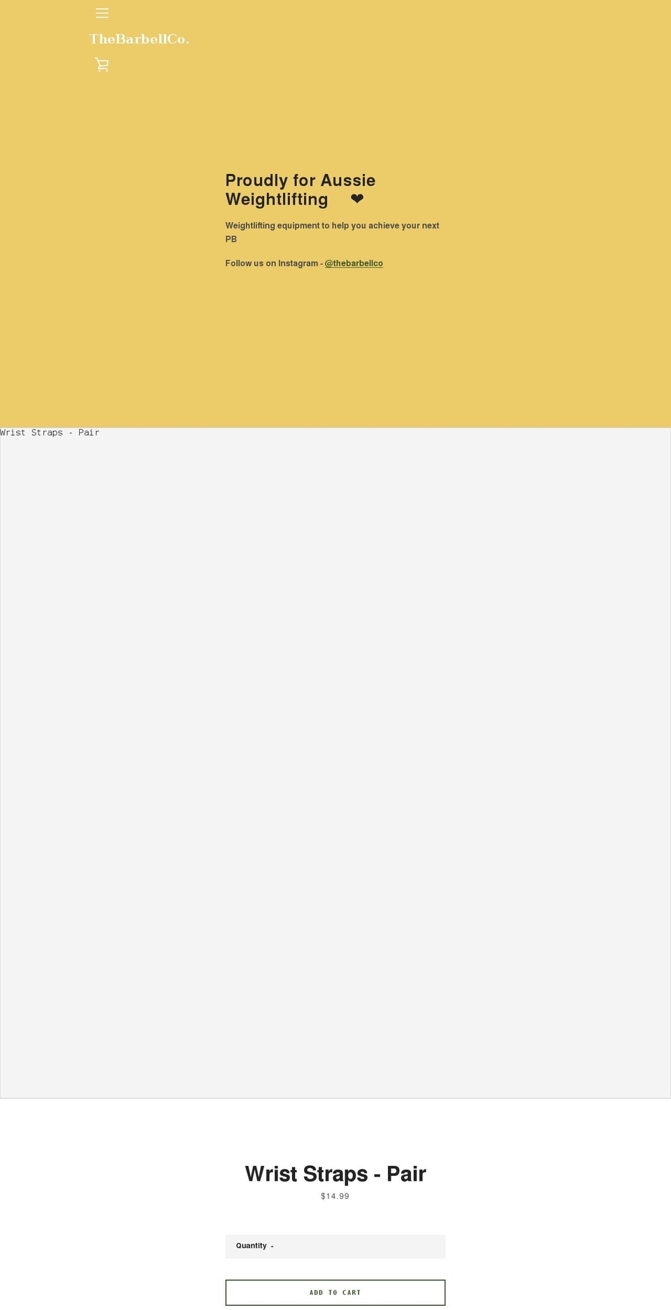 thebarbellco.com shopify website screenshot