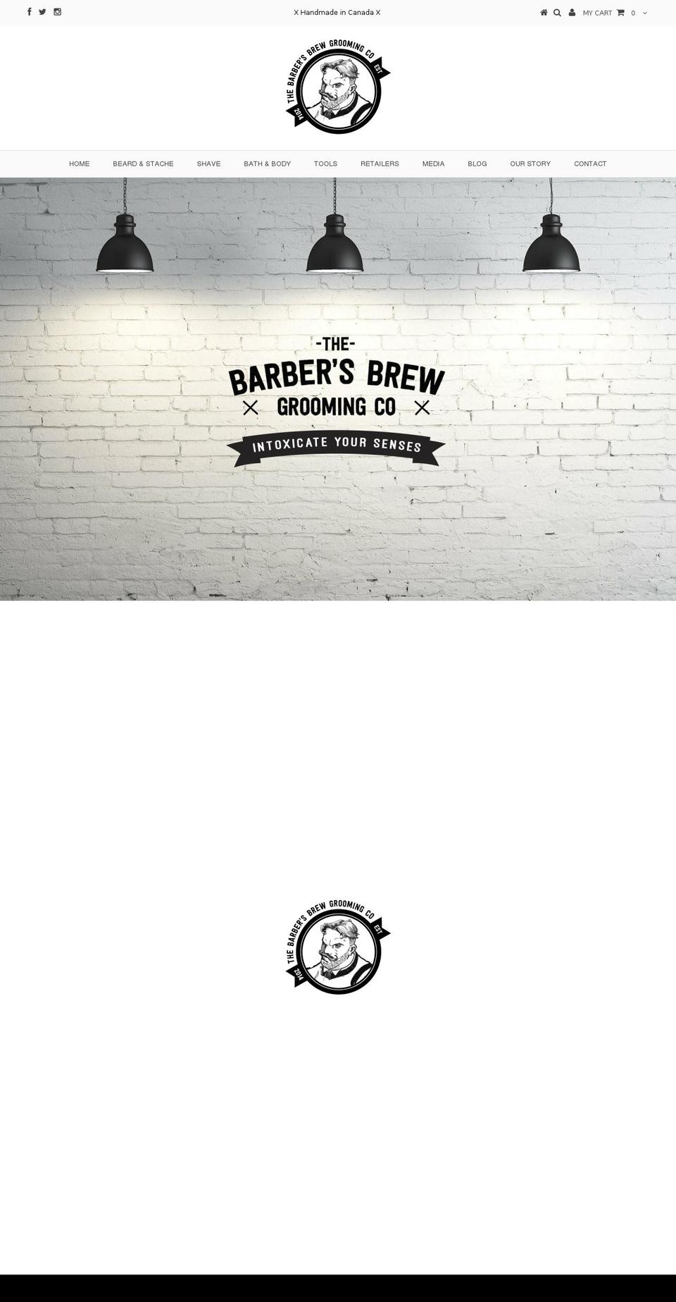 thebarbersbrew.com shopify website screenshot