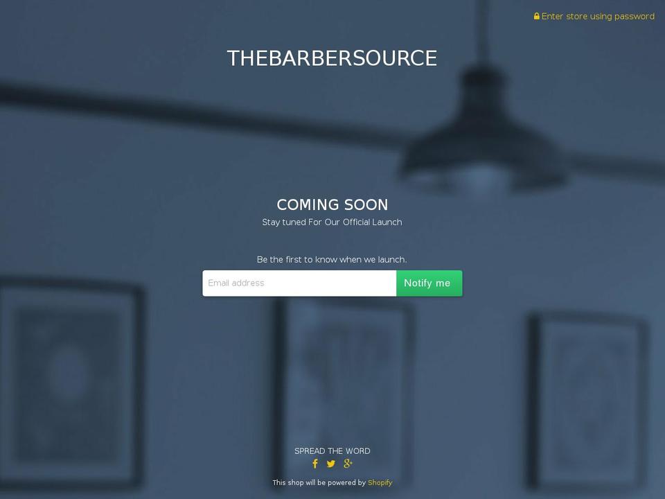 thebarbersource.com — Shopify storefront screenshot