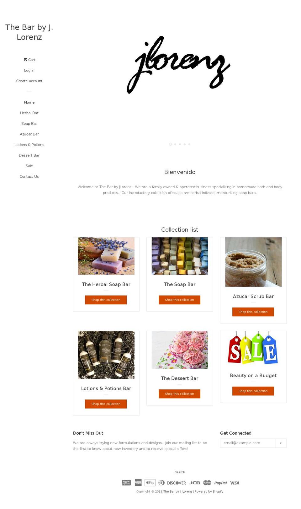 thebarbyjlorenz.com — Shopify storefront screenshot