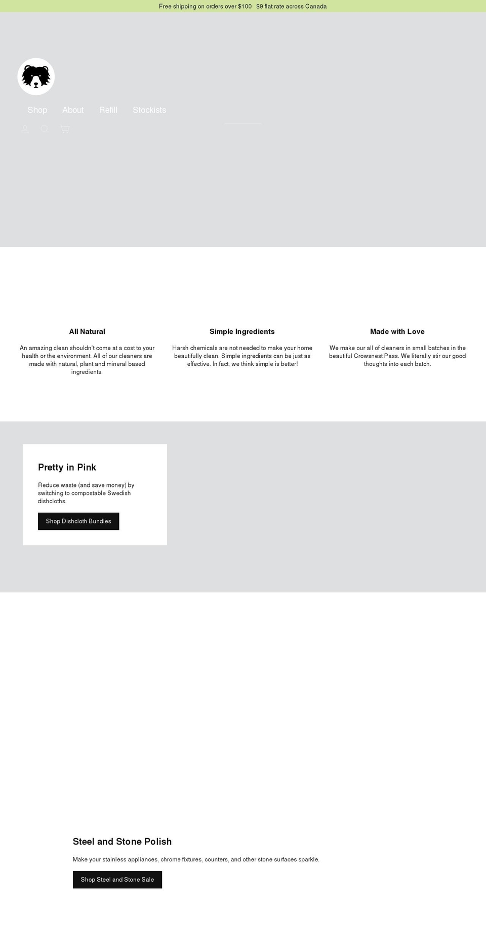 thebarecompany.ca shopify website screenshot