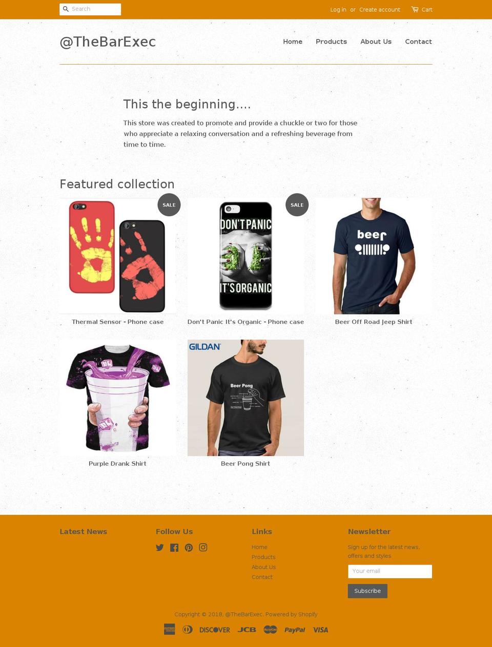 thebarexec.com — Shopify storefront screenshot