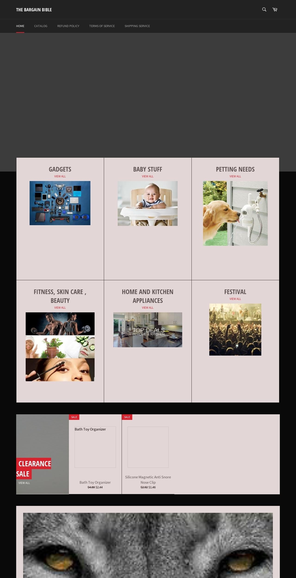 thebargainbible.com — Shopify storefront screenshot