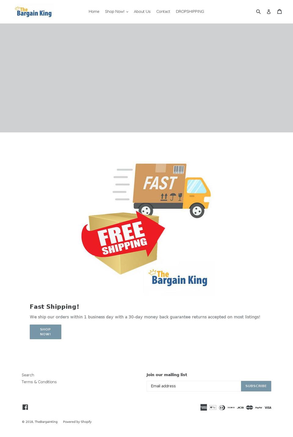 thebargainking.com shopify website screenshot